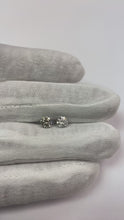 Round Cut Natural Earth Mined Diamond 1 Carat Stud Earring 14K White Gold