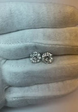 4 Carat F Vs1 Round Brilliant Natural Earth Mined Diamond Studs Earrings Platinum
