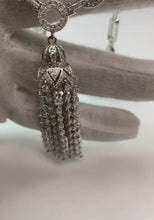 19 Ct Small Round Cut Natural Earth Mined Diamonds Chandelier Necklace Vvs1