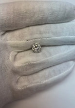 2 Carat Single Round Natural Earth Mined Diamond Mens Stud Earring Solid White Gold