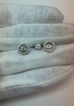 1.40 Ct Natural Earth Mined Diamond Stud Halo Jacket Earrings