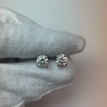 2.70 Ct. Round Solitaire Natural Earth Mined Diamond Lady Stud Earring White Gold 14K