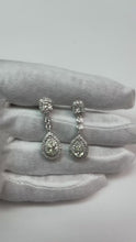 Chandelier Pear Cut Natural Earth Mined Diamonds 6 Carat Yellow Gold Earring