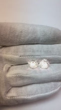 2.10 Carats D VVS1 Round Natural Earth Mined Diamonds White Gold 14K Studs Pair Halo Earrings