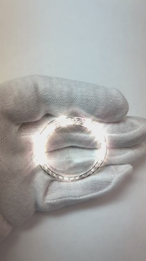 41 Mm Round Custom Natural Earth Mined Diamond Bezel To Fit Rolex Datejust President Watch 6 Carats