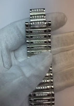 10 Carats Men's Bracelet Sparkling Small Natural Earth Mined Diamonds White Gold 14K