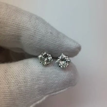 2 Ct Four Prong Set Princess Cut Natural Earth Mined Diamond F Vs1 Stud Earring