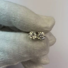 1.50 Carats Natural Earth Mined Diamond Stud Earring Four Prong White Gold 14K