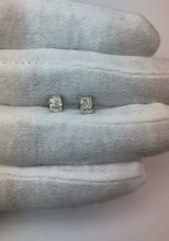 1.5 Carats Radiant Cut Natural Earth Mined Diamond Stud Solitaire Earring White Gold 14K