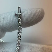 9.25 Carats Round Cut Natural Earth Mined Diamond Lady Tennis Bracelet White Gold 14K