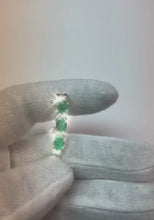 Oval Green Emerald & Round Natural Earth Mined Diamond Tennis Bracelet 15.25 Carats Jewellery