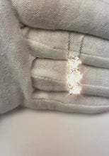 Real Round Natural Earth Mined Diamond 3 Stone Journey Pendant 3.75 Carats Gold 14K