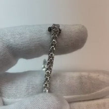 Ladies Tennis Bracelet 6.60 Carats Round Cut Natural Earth Mined Diamonds White Gold 14K