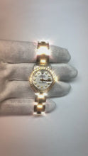 Datejust Rolex Ladies Watch Two Tone Oyster Bracelet Natural Earth Mined Diamond Dial