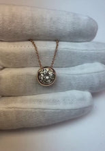 4Ct Round Cut Big Natural Earth Mined Diamond Solitaire Pendant White Gold Lady Jewellery