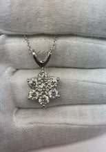 3.5 Ct Natural Earth Mined Diamond Flower Style Necklace Pendant White Gold Women Jewellery