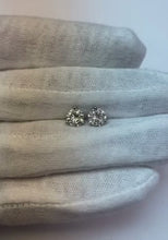 Women 2 Carats Prong Round Solitaire Natural Earth Mined Diamond Stud Earrings Jewellery