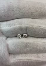 1.5 Carats Solitaire Round Natural Earth Mined Diamond Stud Earring White Gold Jewellery