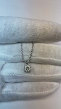 1 Carat Solitaire Round Cut Natural Earth Mined Diamond Pendant White Gold 14K Prong Set