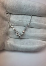 White Gold 14K Women Round Cut Sparkling 2 Carats Natural Earth Mined Diamonds Necklace