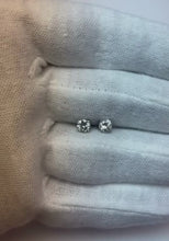 0.90 Ct. Round Solitaire Natural Earth Mined Diamond Stud Earring White Gold 14K Prong Set