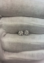 1.5 Ct Prong Set Round Natural Earth Mined Diamond Stud Earring 14K White Gold