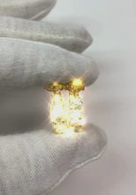 Oval Cut Natural Earth Mined Diamond Women Hoop Earring Solid Gold Jewellery 8 Carats