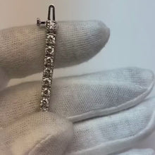 WG 14K 6 Carats Round Cut Sparkling Natural Earth Mined Diamonds Tennis Bracelet