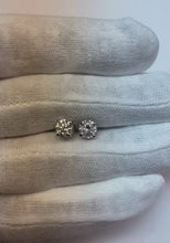 2.00 Carats Natural Earth Mined Diamonds Studs Earrings White Gold 14K