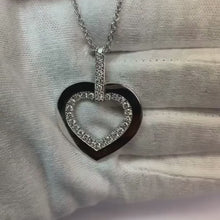 1.6 Ct Round Cut Natural Earth Mined Diamond Heart Shape Pendant Necklace