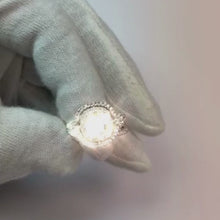 Cushion & Round Cut Gorgeous Halo Natural Earth Mined Diamond Wedding Ring 6.40 Ct