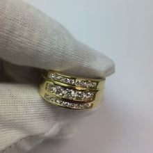 14K Yellow Gold 2 Ct Men's Natural Earth Mined Diamond Ring Jewellery New