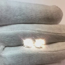 4 Carats Rounds Sparkling Natural Earth Mined Diamonds Lady Stud Earrings White Gold 14K