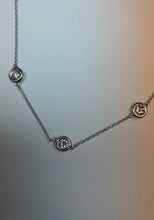 Natural Earth Mined Diamond Half Way Around Chain Necklace 1.50 Carats 14K White Gold