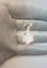 3.5 Ct Natural Earth Mined Diamond Flower Style Necklace Pendant White Gold Women Jewellery