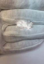 2.1 Ct Real Round Natural Earth Mined Diamond Cluster Women Earring 14K White Gold