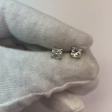 Cushion Cut 2.00 Carats Natural Earth Mined Diamonds Ladies Studs Earrings Gold White