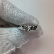 Classic Style 1 Carat Round Natural Earth Mined Diamond Half Bezel Men's Ring