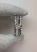 4 Carat Natural Earth Mined Diamond Hoop Earrings