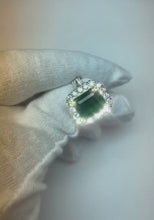 Green Emerald Natural Earth Mined Diamond Ring