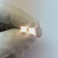 1 Carat Natural Earth Mined Diamond Stud Earring Four Prong Set Princess Cut Gold White 14K