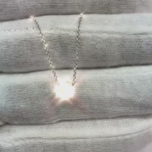 Solitaire Round Natural Earth Mined Diamond Pendant 0.40 Carats White Gold 14K New