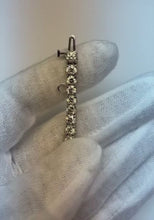 Women Solid White Gold 14K Round Natural Earth Mined Diamond Tennis Bracelet 12 Carats