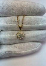 1.40 Carats Round Natural Earth Mined Diamond Necklace Pendant White Gold 14K