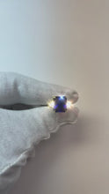 Eagle Claws IGI CERTIFIED Diamond Ring Prong Set Radiant Blue Sapphire 7 Ct Gold 14K