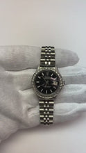 Ss Jubilee Bracelet Black Stick Dial Natural Earth Mined Diamond Bezel Rolex Watch