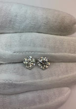 Sparkling Big Round Cut Solitaire Natural Earth Mined Diamond Stud Earring 5 Ct. Gold 14K