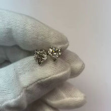 Gorgeous 2 Carats Heart Cut Natural Earth Mined Diamond Women Stud Earring White Gold 14K