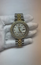 Rolex Datejust Watch Double Row Natural Earth Mined Diamond Bezel Date Just
