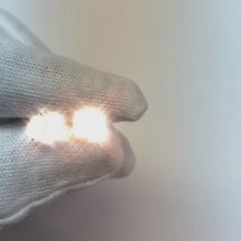 Round Natural Earth Mined Diamond Stud Earring 2 Carats White Gold 14K Jewellery